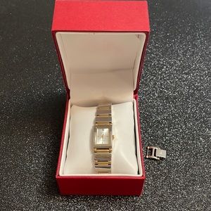 Anne klein silver and gold watch